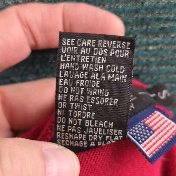 Vintage Rampage Cropped Red Hoodie Sweater, 3/4 Length Sleeves - Picture 10 of 10